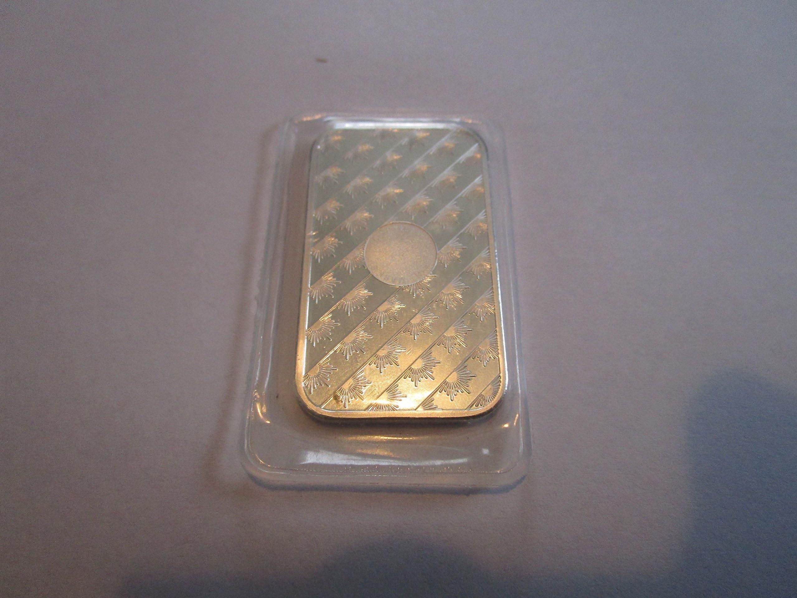 NEW (Sealed in Plastic) SilverTowne Retro Eagle & Shield -1oz Silver Bar