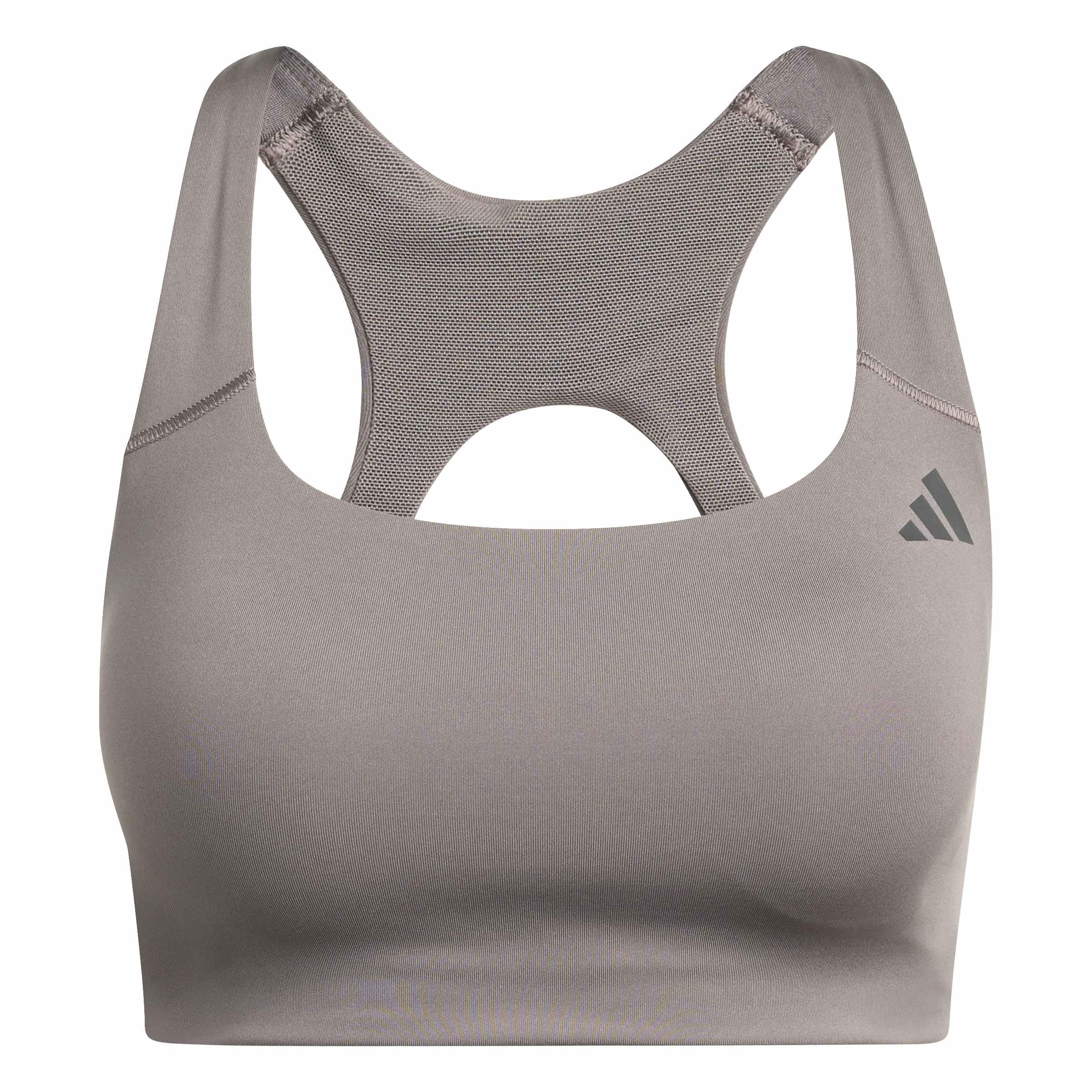 adidas Women's Optime Workout Medium Support Bra, Charcoal, M