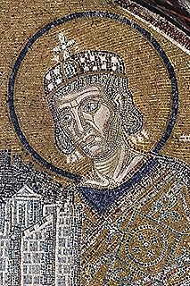 History Galore 16"x24" Gallery Canvas, Constantine the Great, mosaic in Hagia Sophia, c. 1000