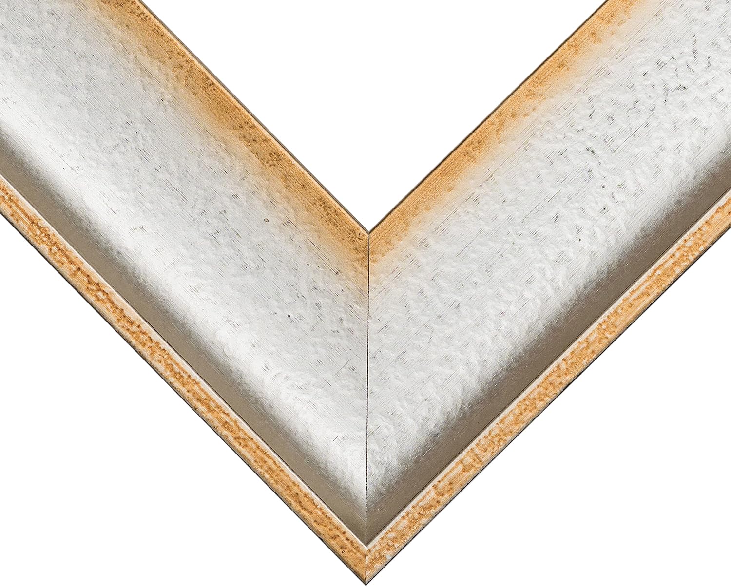 Craig Frames Cairo, 16x24 Picture Frame Matted for a 12x18 Photo, Silver