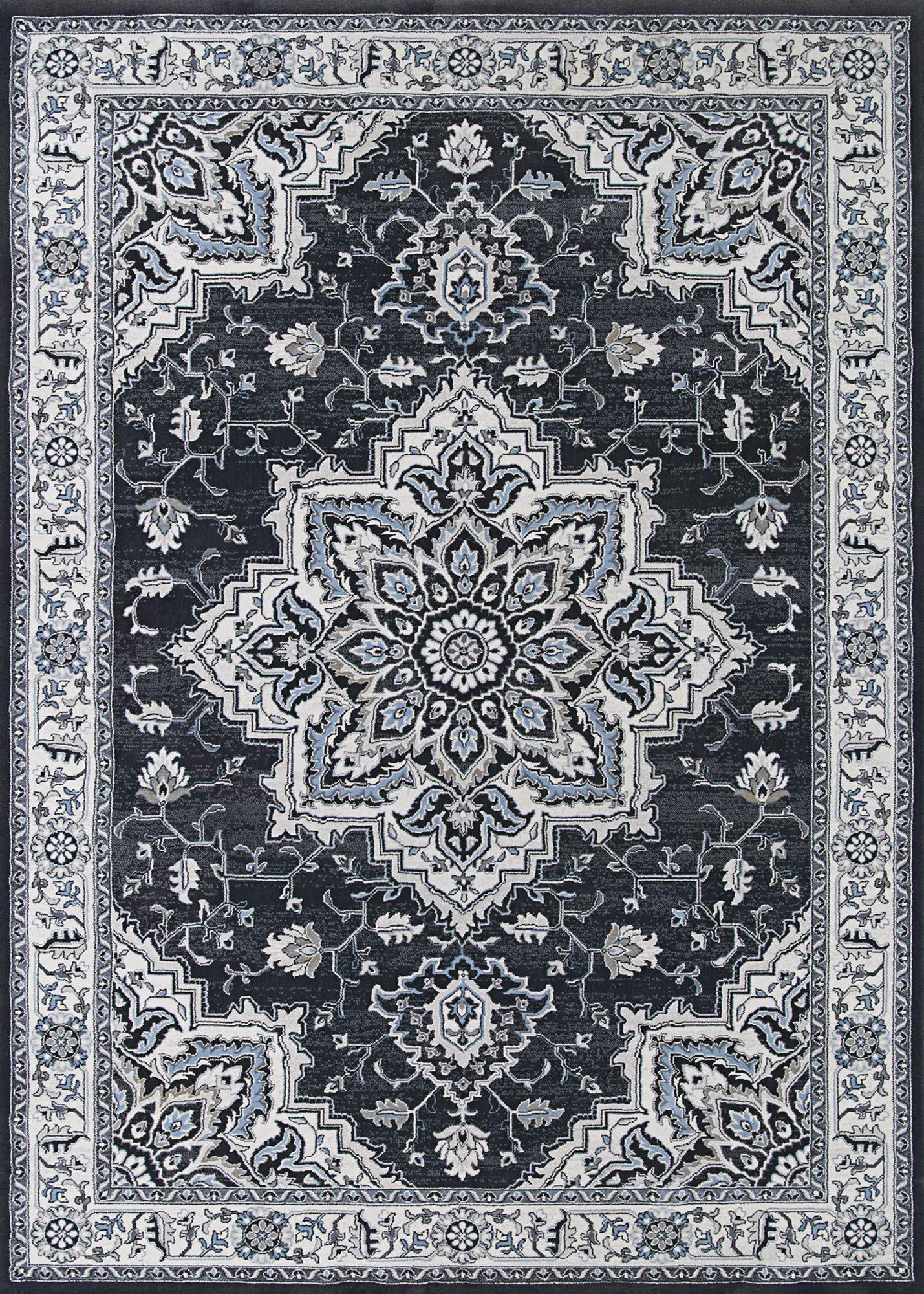Couristan Sultan Treasures Harish Area Rug, 5'3" x 7'6", Charcoal