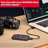 Vista 4 de SanDisk 1TB Extreme PRO Portable SSD - Up to 2000MBs - USB-C, USB 3.2 Gen 2x2, IP65 Water and Dust Resistance, Updated Firmware - External Solid