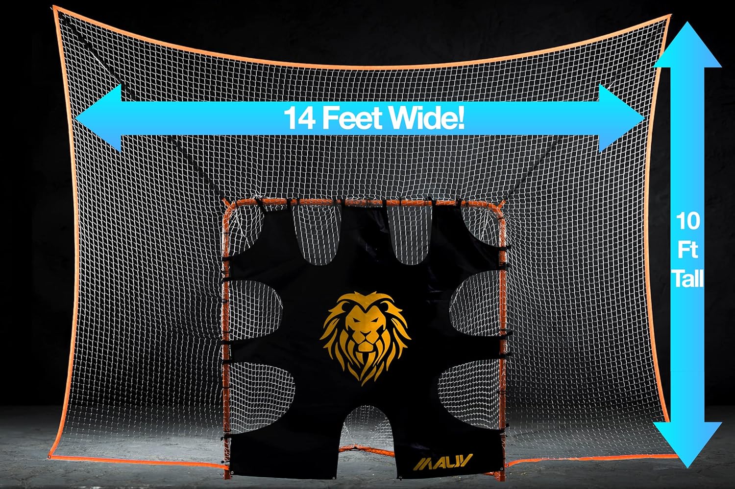 Mauv 3 in 1 Lacrosse Folding Goal Net with Backstop Nets and Target, Steel Frame