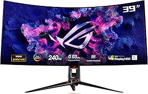 ASUS ROG Swift OLED PG39WCDM – 39-inch Curved OLED Gaming Monitor (3440×1440), 240Hz, 0.03ms, G-Sync, Custom Heatsink, ROG…