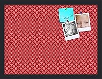 Vista 81 de PinPix Tablero de anuncios de corcho de 20 x 14 pulgadas. Este tablero decorativo enmarcado viene con diseño de círculos B W y un marco negro