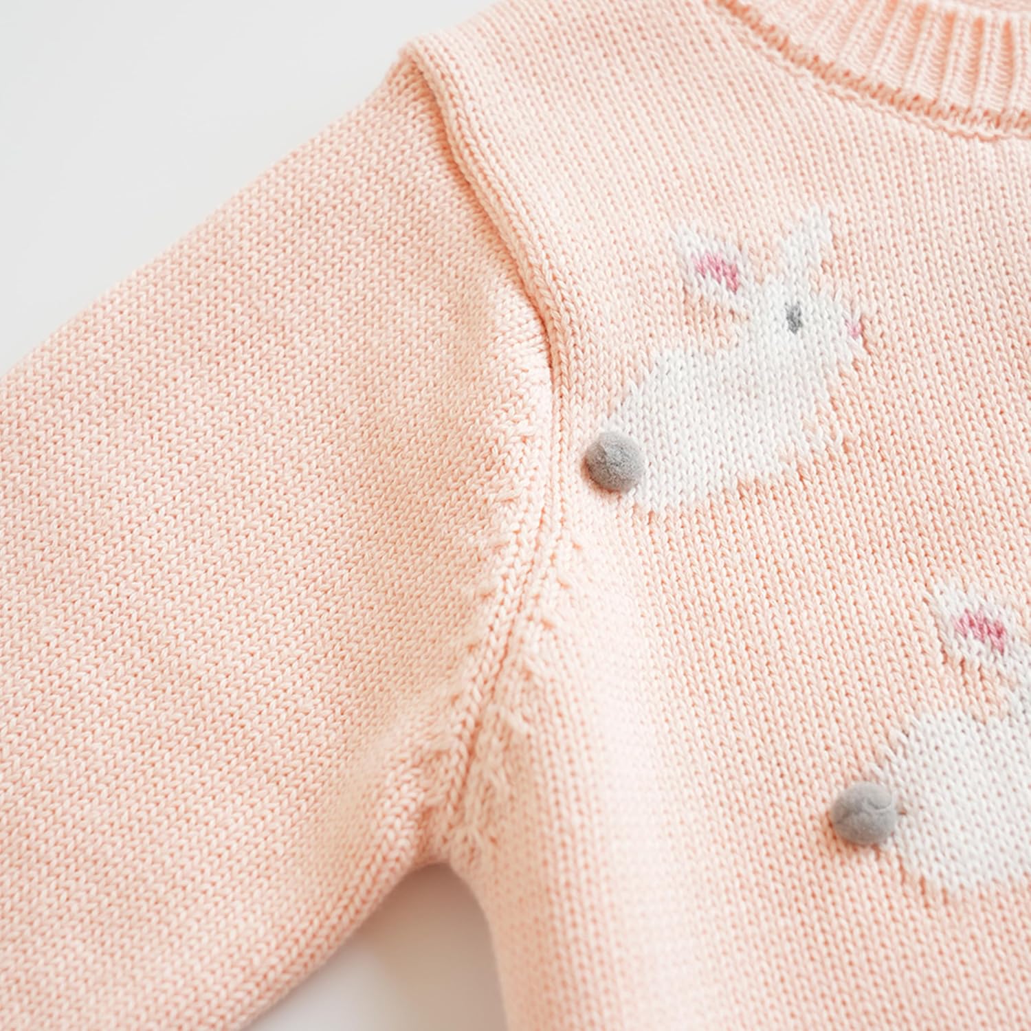 Rolanko Toddler Girls' Sweater Long Sleeve Open Front Button Down Knit Cardigan Kids Clothes 1-6 Years