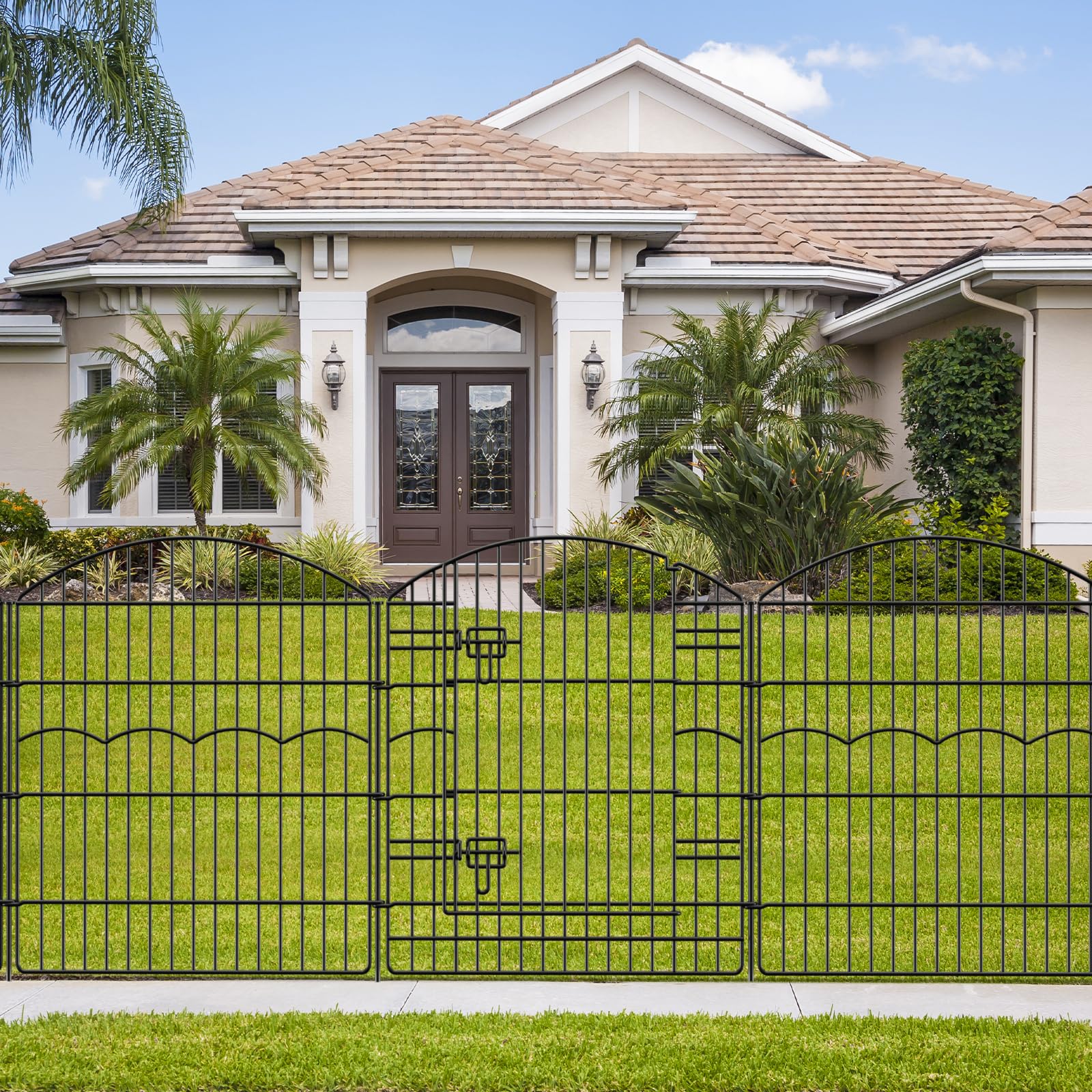 Mana　Gardenmaster AMERICAN FENCE Amazon.com : Decorative Garden Fence 6 Panels 13.4 ft (L)×32in (H