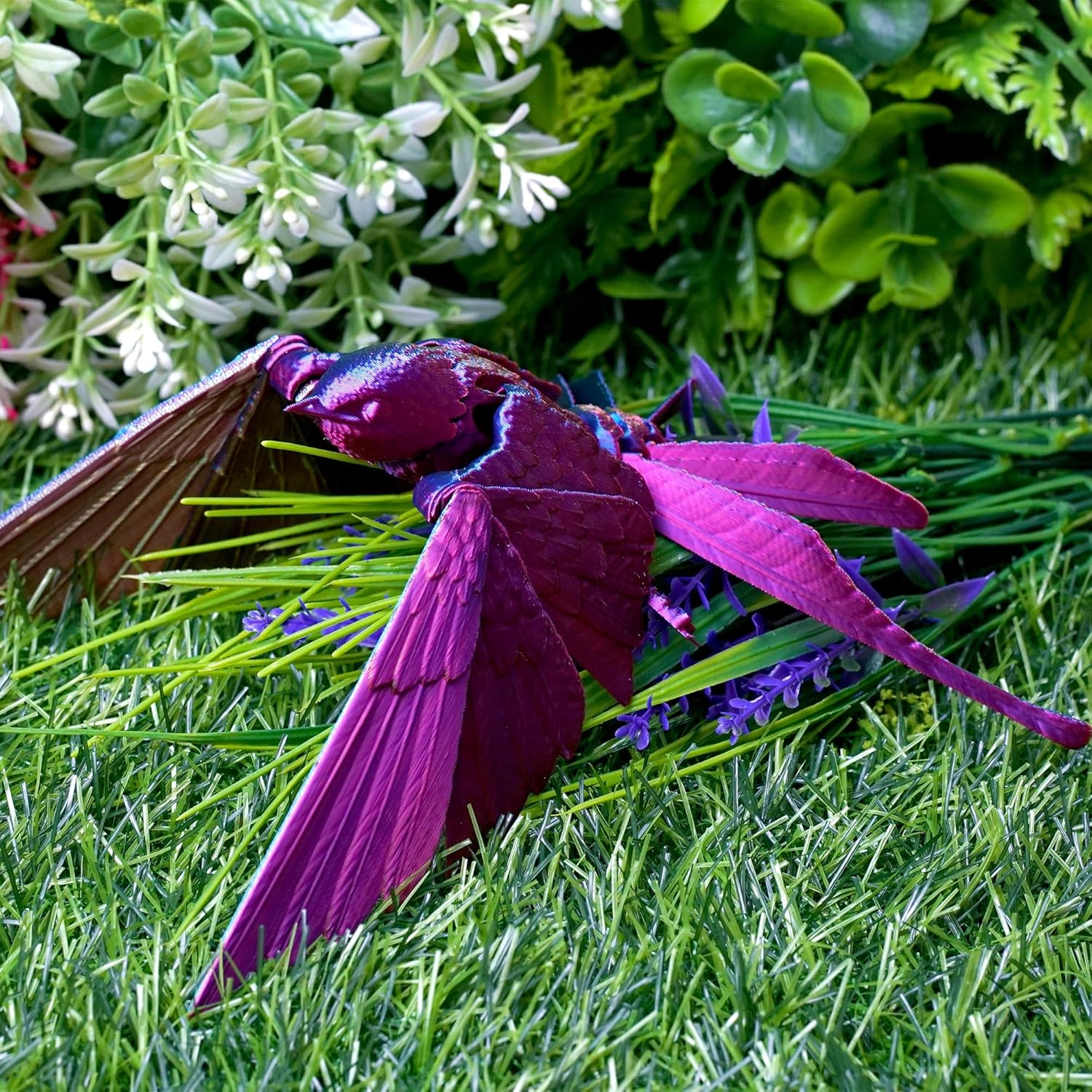 3D Printed Swallow Model,Flexible Realistic Articulated Animal Fidget Toys,Mystery Figurines Gifts for Easter,Executive Desk Funny Décor and Festival Collectible,Easter Basket Stuffers