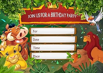 Cartes D Invitation Roi Lion 25 Cartes D Invitation A Remplir Avec Enveloppes Pour Anniversaire D Enfant Bash Et Fete A Theme 10 X 15 Cm Style Carte Postale Amazon Fr Cuisine Et Maison Cartes D Invitation Roi Lion 25 Cartes D Invitation A Remplir Avec Enveloppes Pour Anniversaire D Enfant Bash Et Fete A Theme 10 X 15 Cm Style Carte Postale Amazon Fr Cuisine Et Maison
