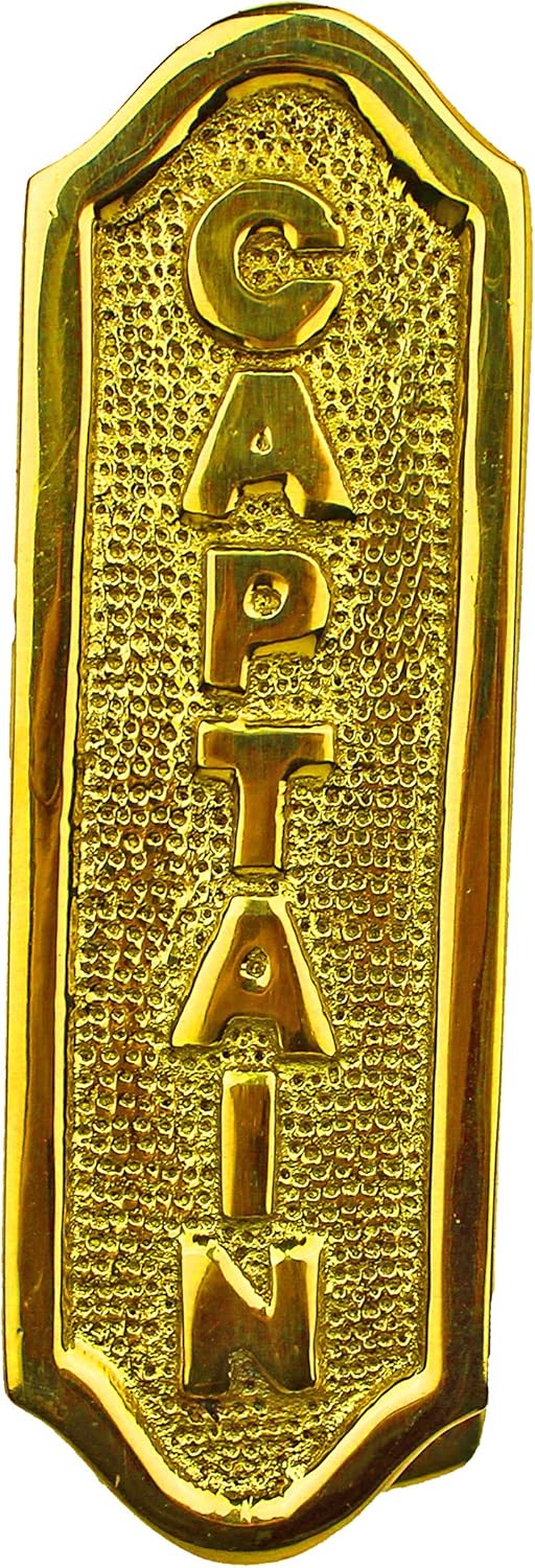 Imports Captain Door Knocker Polished Brass with Lacquer Finish
