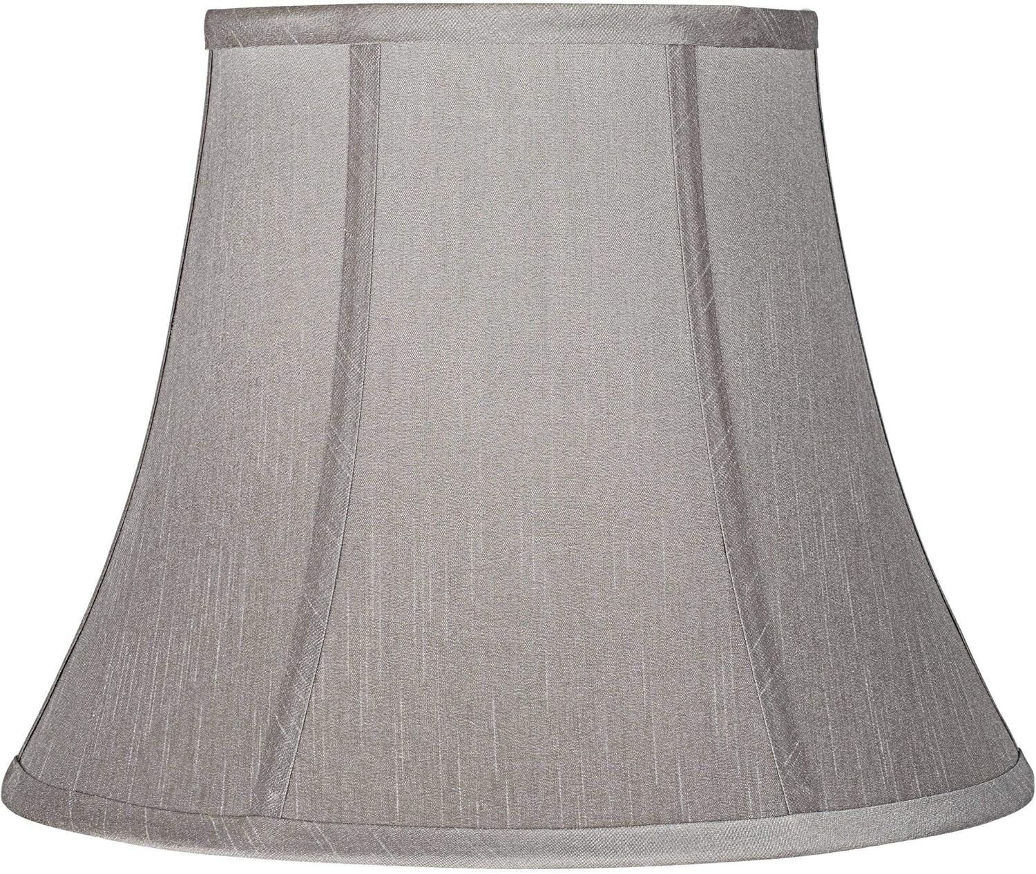 Pewter Gray Medium Bell Lamp Shade 8" Top x 14" Bottom x 11" Slant x 10