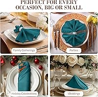 Vista 323 de Ultimate Textile -1 docena - Reversible Shantung Satin - Majestic - Servilletas de tela Majestic de 17 x 17 pulgadas color azul pizarra