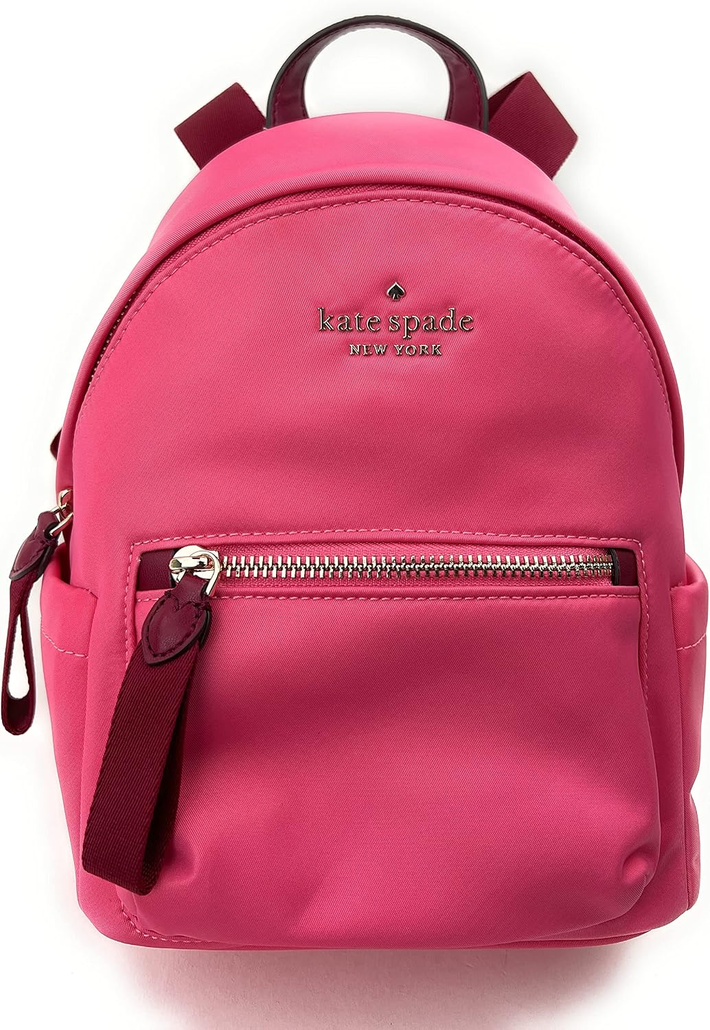 kate spade mini backpack purse New York Kate Spade New York Spade Flower Quilting The Kate Spade Chelsea The Little Better Nylon Mini Backpack in black with a playful apple print is a cute and practical accessory Backpack Designer By Kate Spade,