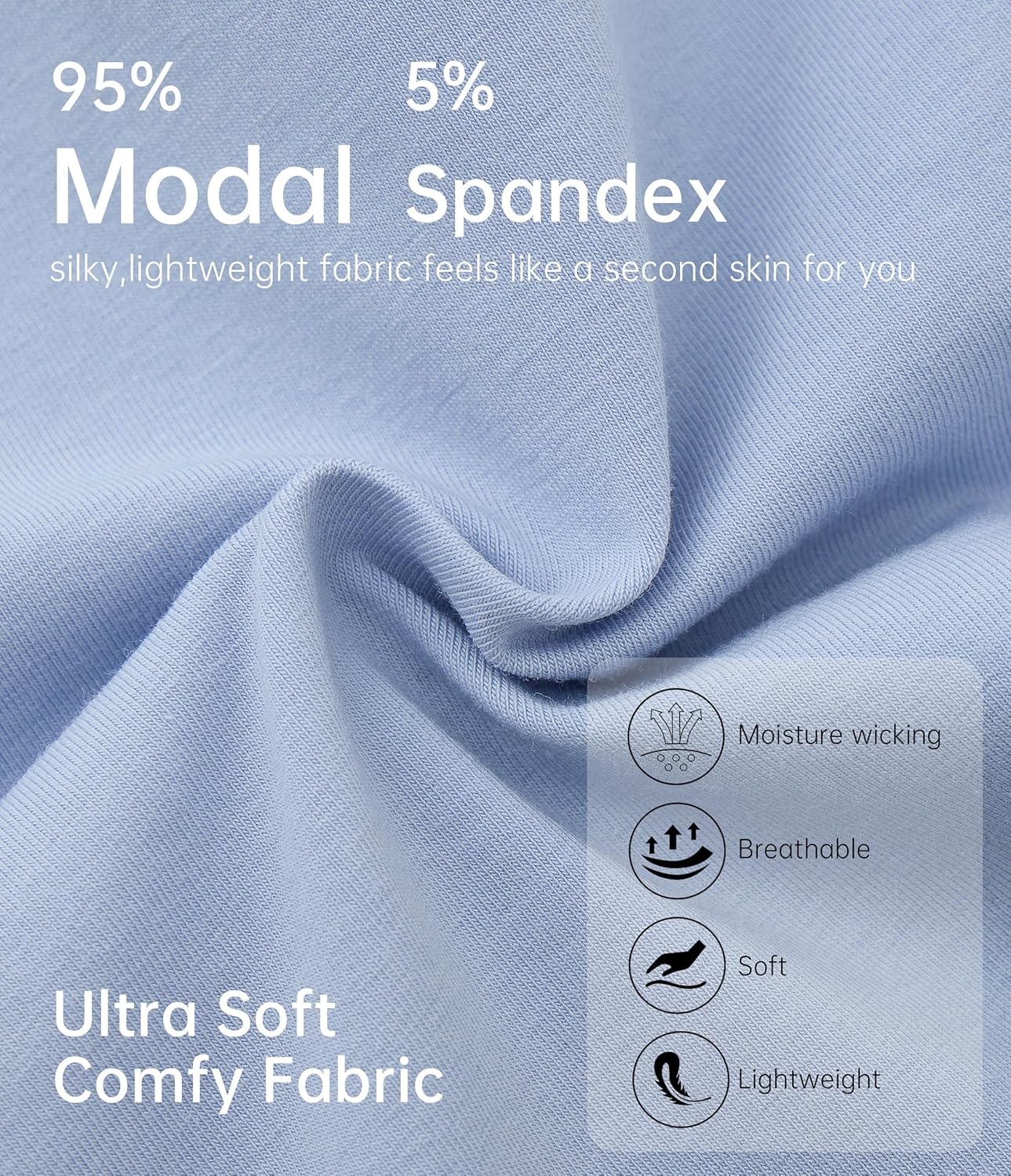 ANLIQI Women's Modal Underwear Soft Hipster Panties for Women Pack Breathable & Moisture Wicking Underwear Ladies Underpants - Image 3