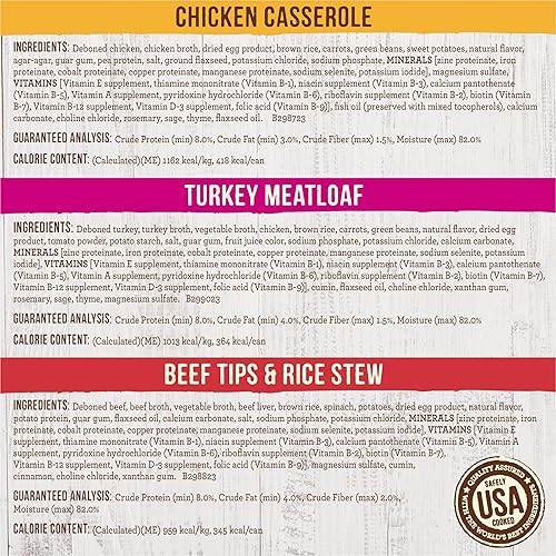 Miniatura 6 de Merrick Kitchen Comforts - Salsa húmeda para perros paquete variado de carne real y arroz integral con granos lata de 127 onzas