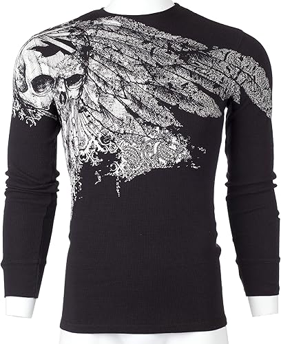 Miniatura 3 de Xtreme Couture by Affliction - Camisa térmica para hombre, color negro envejecido