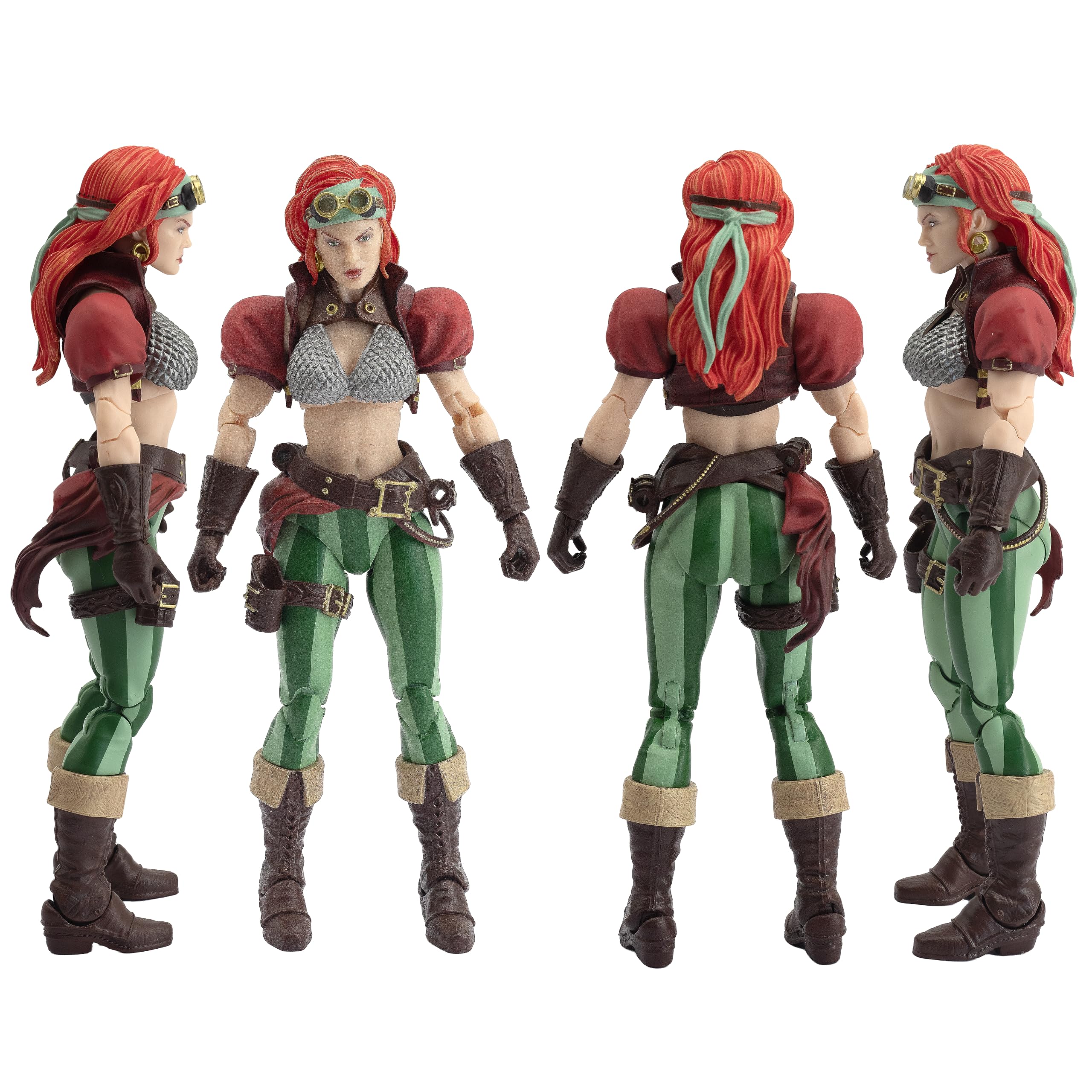 Boss Fight Studio Epic H.A.C.K.S. Red Sonja Steam Punk Actionfigur – hochbewegliche Sammelfigur, anpassbare Figur mit komplettem Zubehör und austauschbaren Teilen – Maßstab 1:12