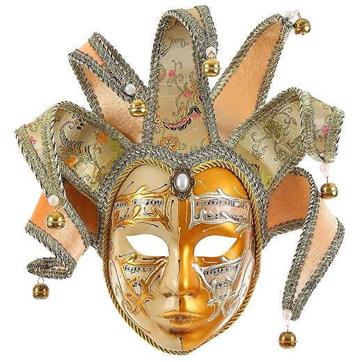 Masquerade Venetian Jester Mask Music Mardi Gras Wall Decorative Art Collection Mask