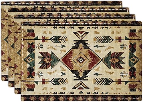 Miniatura 61 de Juego de 6 manteles individuales de flores amarillas de granja, manteles individuales rústicos florales, manteles individuales de primavera lavables