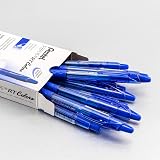 Pentel RSVP RT Colors Retractable Ballpoint Pen, (1.0mm) Medium Line, Barrel, Blue Ink, Box of 12 (BK93CRC-C) – view 3