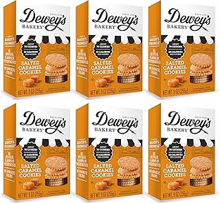 Dewey’s Bakery Salted Caramel Moravian Cookie Thins | No Artificial Flavors, Synthetic Colors or Preservatives | Baked in ...