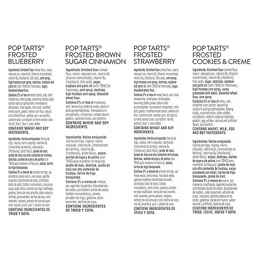 Miniatura 8 de Pop-Tarts Pasteles tostadores paquete variado de 5 sabores alimentos para desayuno aperitivos divertidos para niños 5 cajas 60 tartas