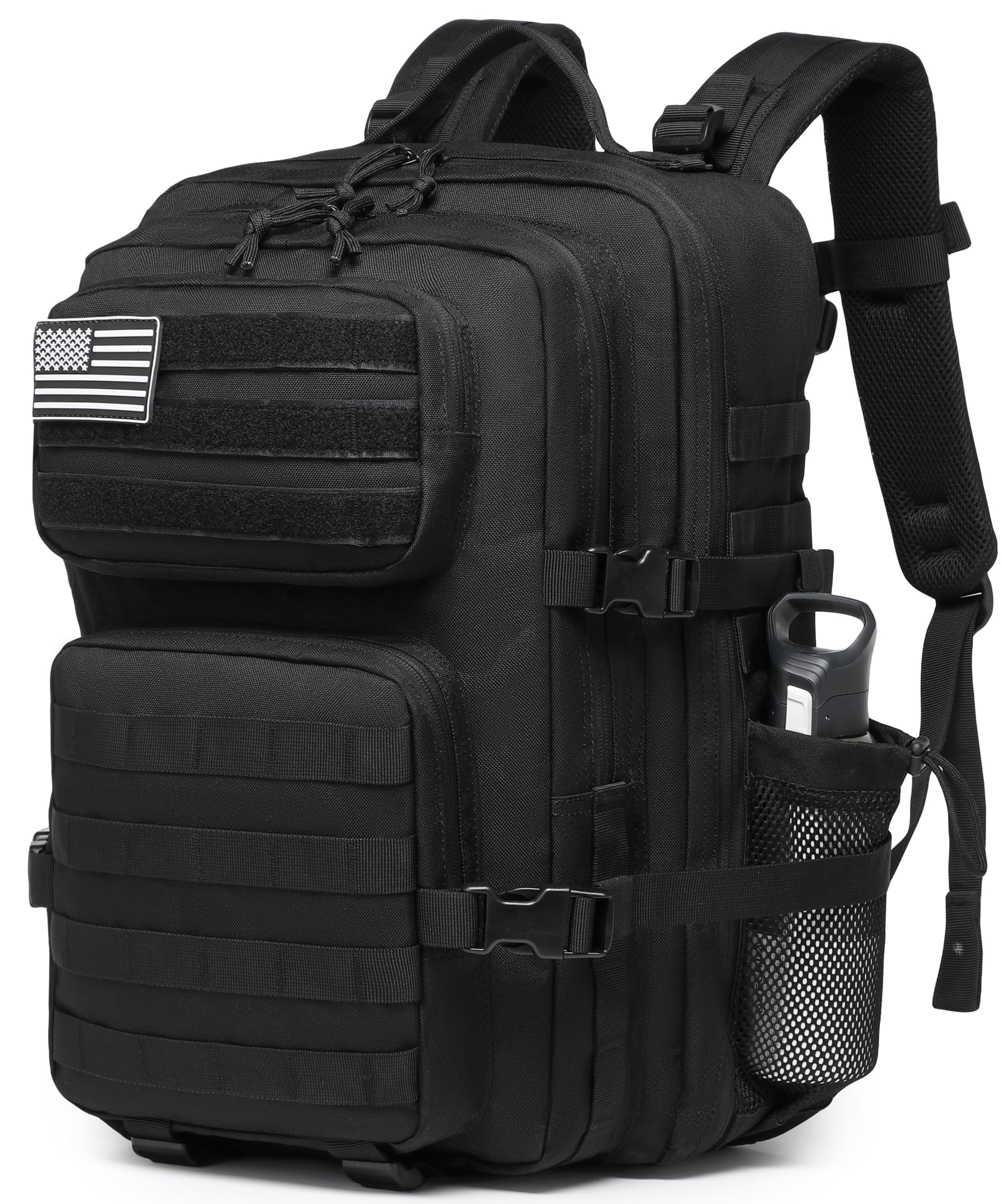 Military Tactical Backpack for Men Waterproof Daypack 3 Day Assault Pack Molle Bag with Water Bottle Holder