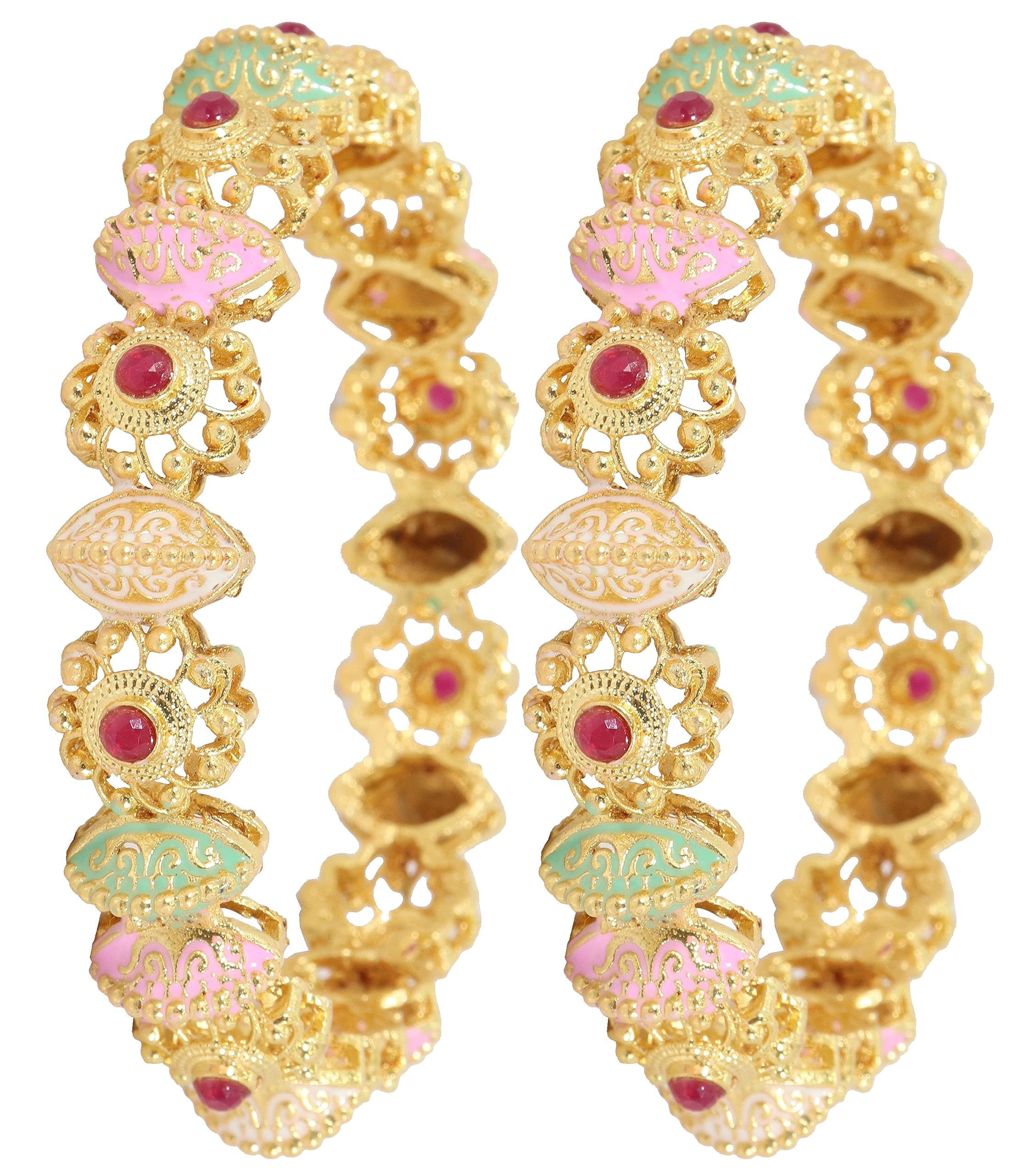 See full amazon price history chart for NMII Brass Gold Plated Bangles Set For Girls and Women Studded Pearls and Stone | Gold Plated Brass Bangles | Metal bangles | (Pack of 2), (MAH45_2383-Navkar-Gold-Multi-2.2) NMII Brass Gold Plated Bangles Set For Girls and Women Studded Pearls and Stone | Gold Plated Brass Bangles | Metal bangles | (Pack of 2), (MAH45_2383-Navkar-Gold-Multi-2.2) (B0CD4CDNR9) Amazon Price History, Amazon Price Tracker