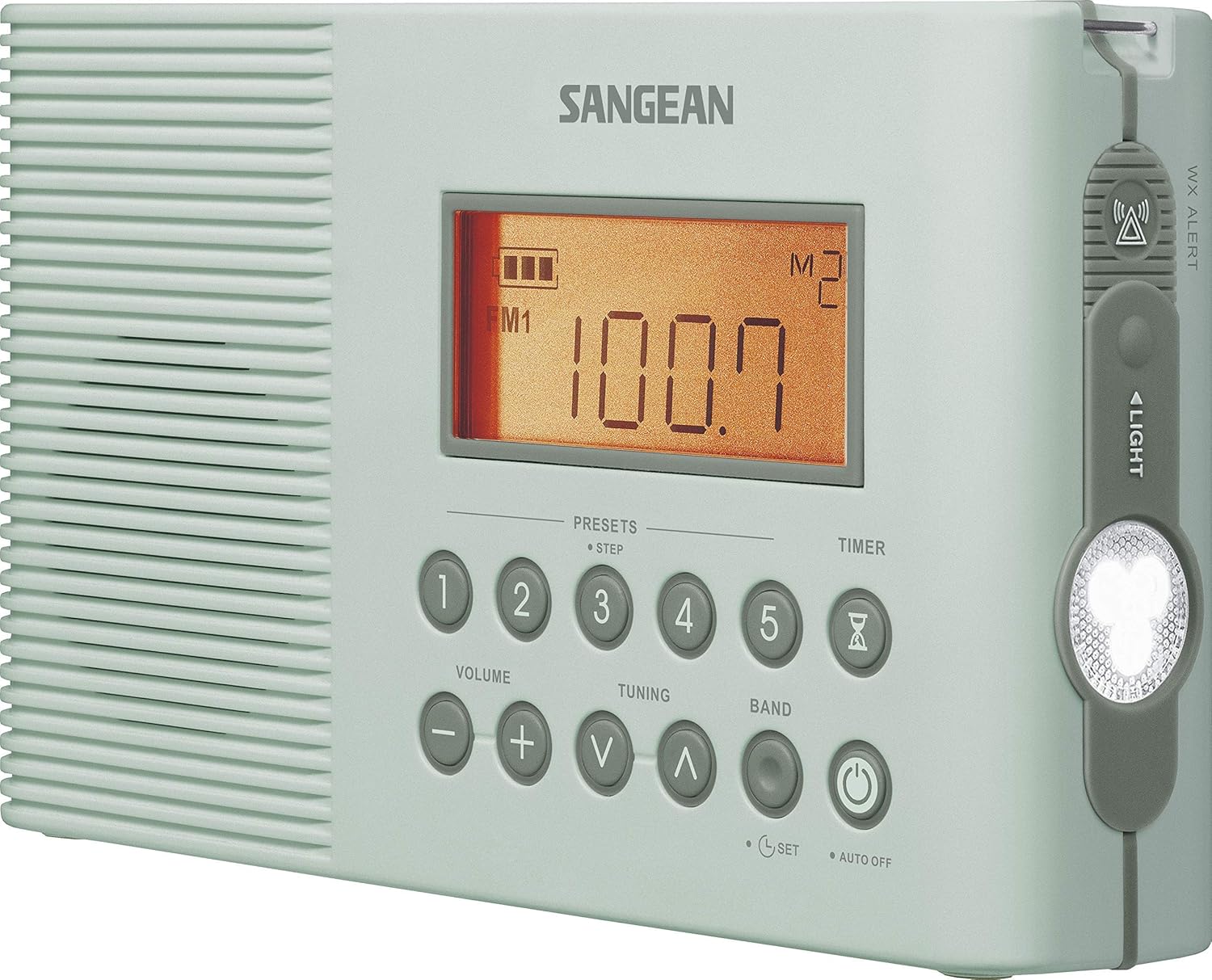 Black Friday - 50% OFF Sangean H201 Portable AM/FM/Weather Alert Digital Tuning Waterproof Shower Radio Turquoise