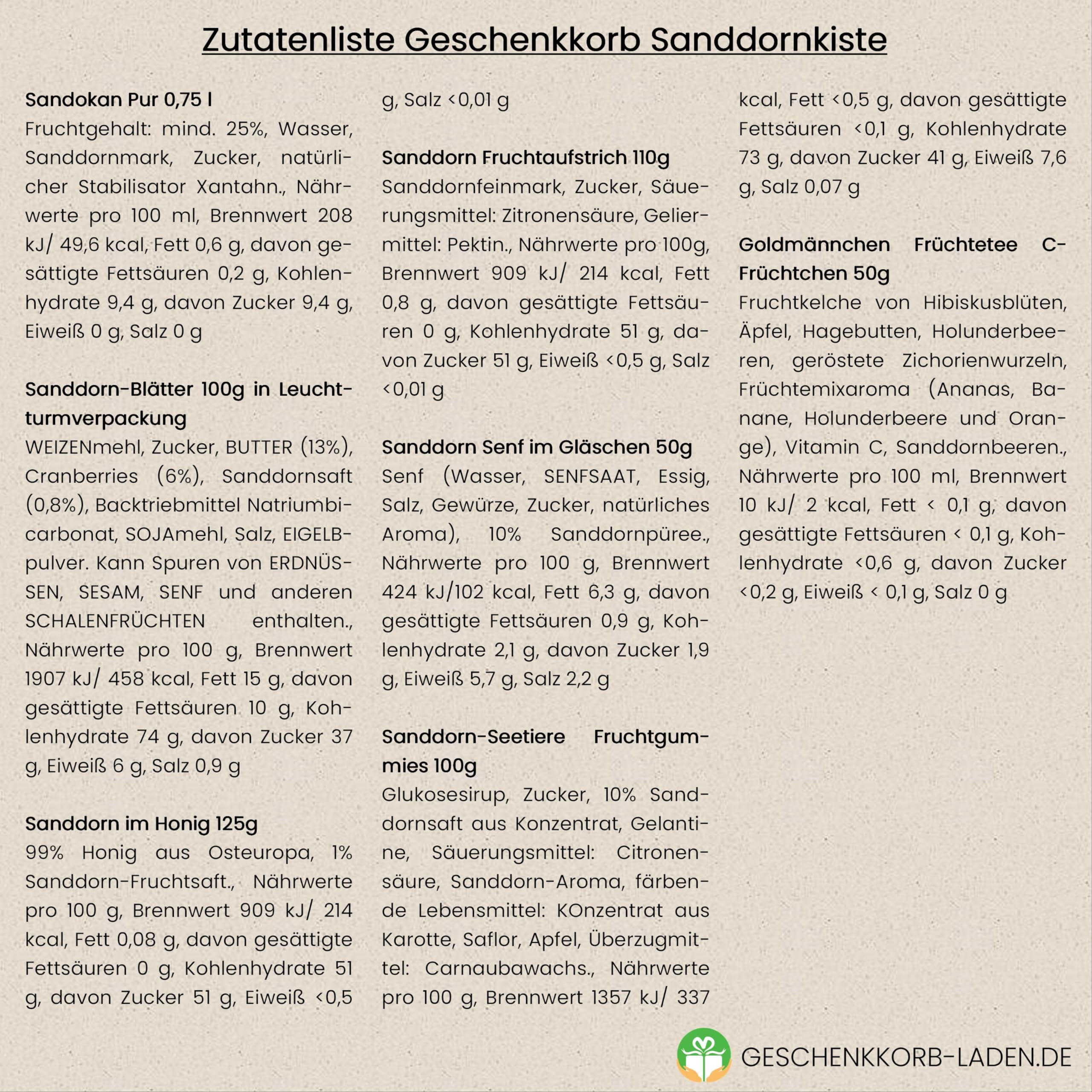 Sanddornkiste | Geschenkkorb mit hochwertigen Delikatessen für Genesungswünsche | Präsentkorb zur Aufmunterung | Ideal als Geschenk für Gesundheit und Wohlbefinden.