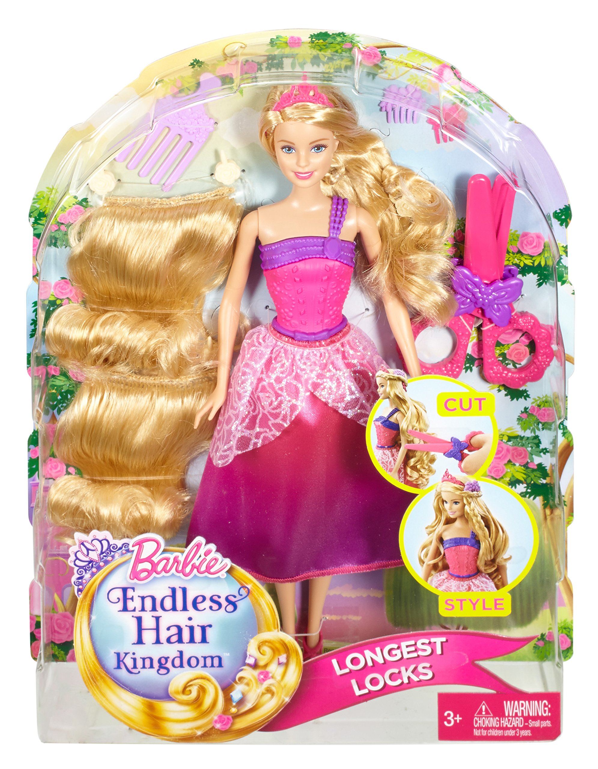 Amazon.com: Barbie Endless Hair Kingdom Princess Doll, Pink : Toys 
