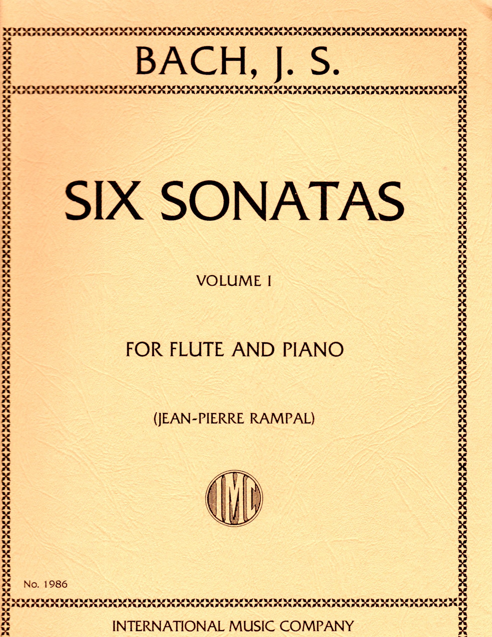J.S.: Six Sonatas for Flute and Piano, Volume 1