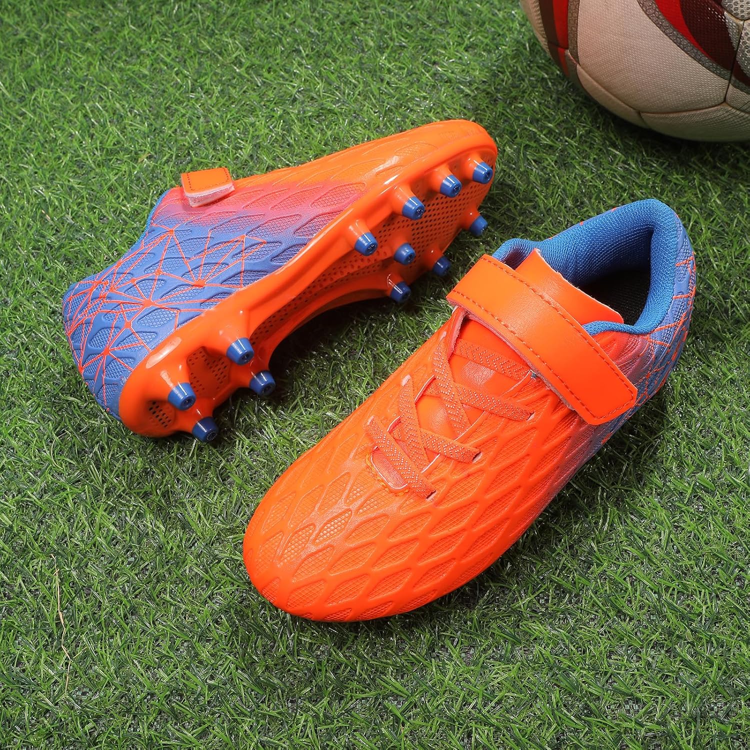 Soccer Cleats, Kids Firm Ground Football Shoes, Boys Girls Athletic Outdoor - Image 4