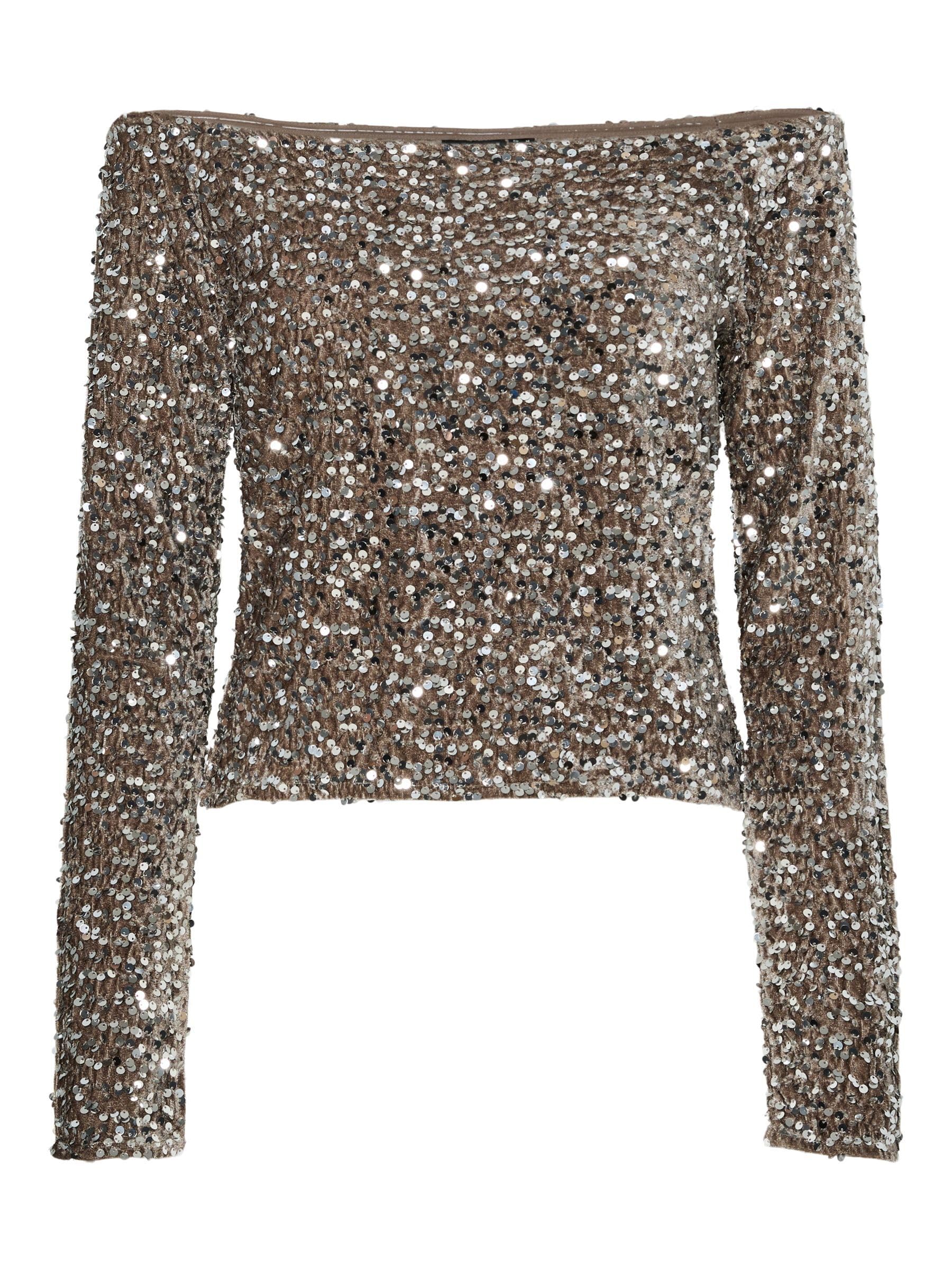PIECES Offshoulder Top Pckam Ls JRS BC Haut à épaules dénudées Femme