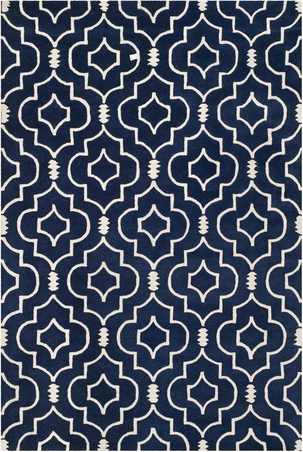 SAFAVIEH Chatham Collection 2' x 3' Grey/Ivory CHT736E Handmade Geometric Premium Wool Accent Rug