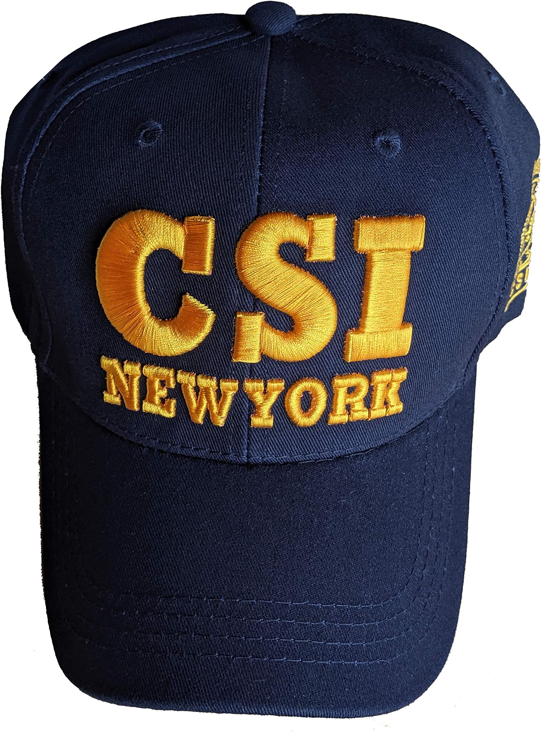 TorkiaAnti Crime Security Inc. CSI New York Baseball Hat Navy Gold Law Enforcement Cap