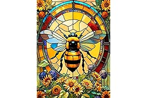 igoodom 5D Stained Glass Bee Diamond Painting Kits