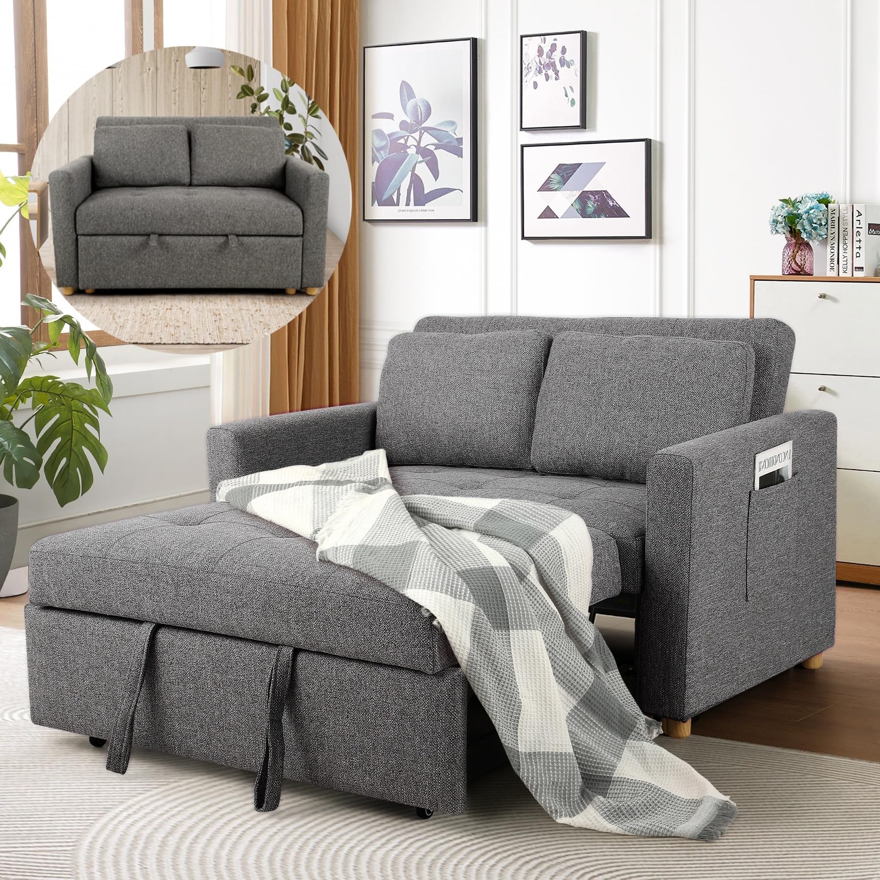 SEJOV 3-in-1 Sleeper Sofa