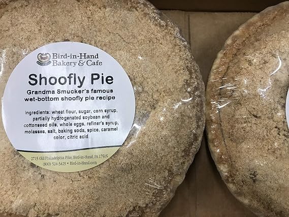 Bird-in-Hand Smucker Bakery Homemade, Wet-Bottom 6 Shoofly Pie (Pack of 2)