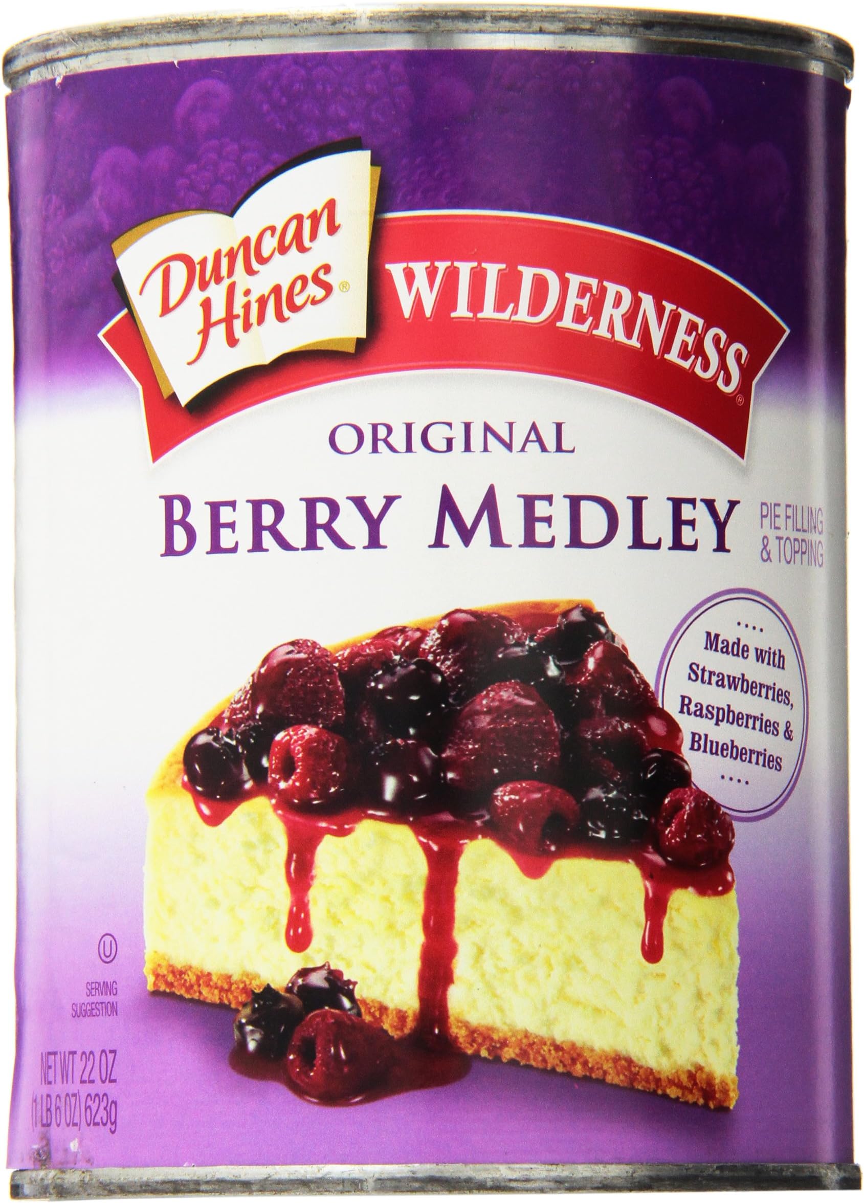 Wilderness Original Pie Filling & Topping, Berry Medley, 22 Ounce (Pack of 12)