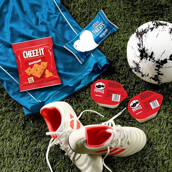 Cheez-It, Pringles, Rice Krispies Treats, Lunch Snacks, Sweet and Salty Variety Pack 9.8oz Box (12 Packs)