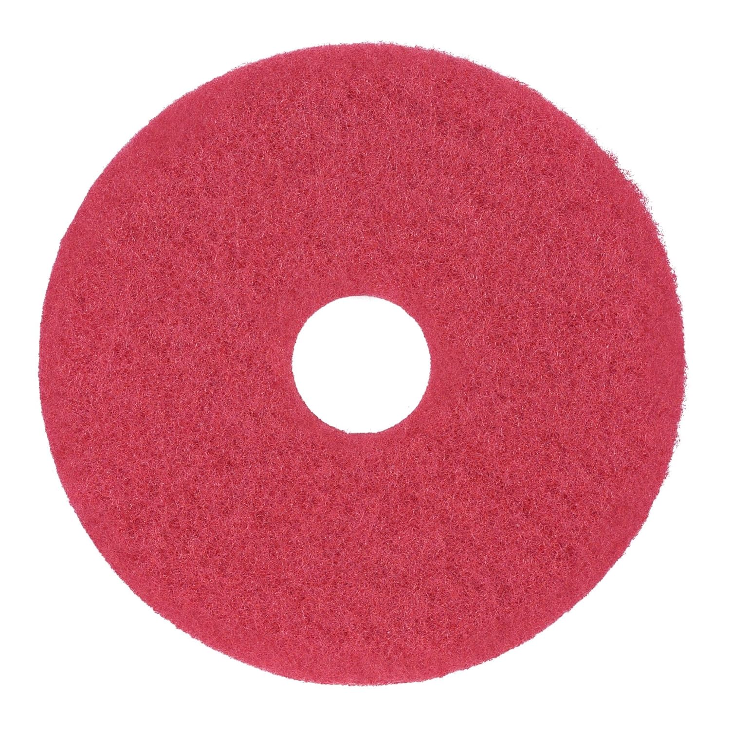 Boardwalk Buffing Floor Pads, 15" Diameter, Red, 5/Carton
