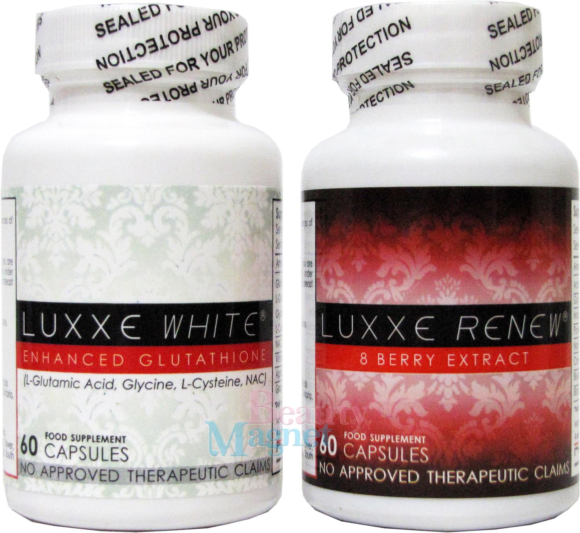 Luxxe White Enhanced Glutathione bundle with Luxxe Renew 8 Berry Extract (2 items)