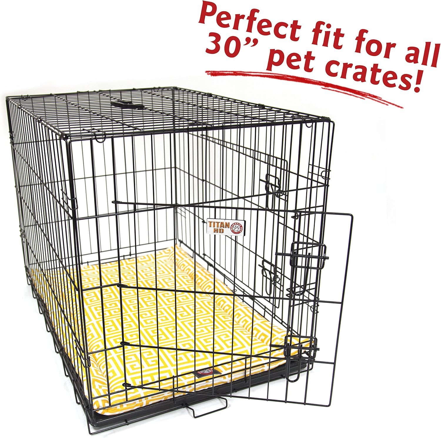 30" Towers Citrus Yellow Crate Dog Bed Mat By Majestic Pet Products