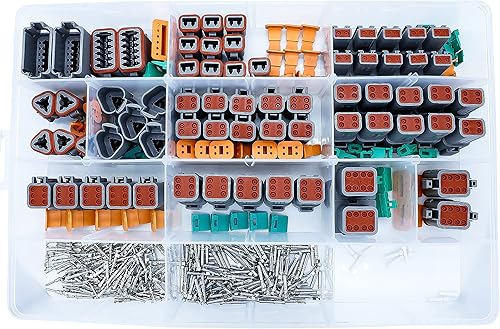 Kit de conectores de la serie DT 448 piezas conector gris 1 juego tamaño 16 contactos sólidos 14-18 AWG conector de cable eléctrico impermeable con