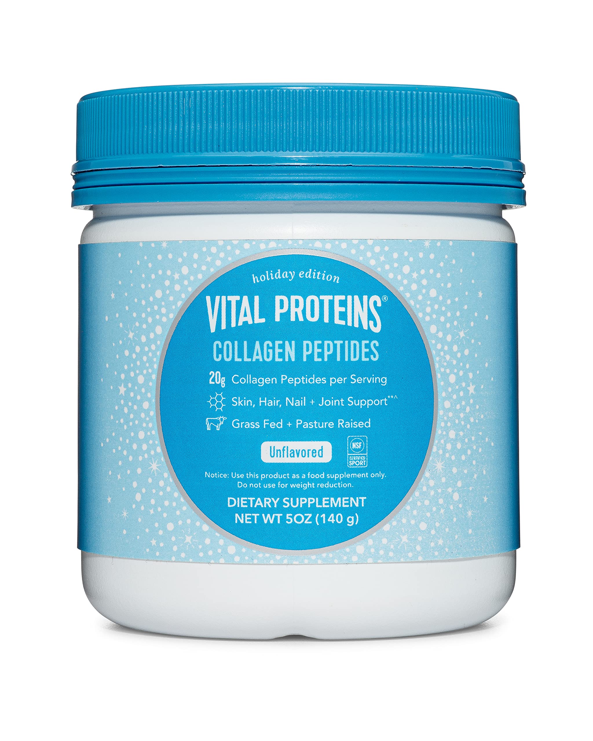 Vital ProteinsCollagen Peptides Powder -Promotes Hair, Skin, Nail, Joint & Bone Health, NSF Certified - Holiday Edition 5oz