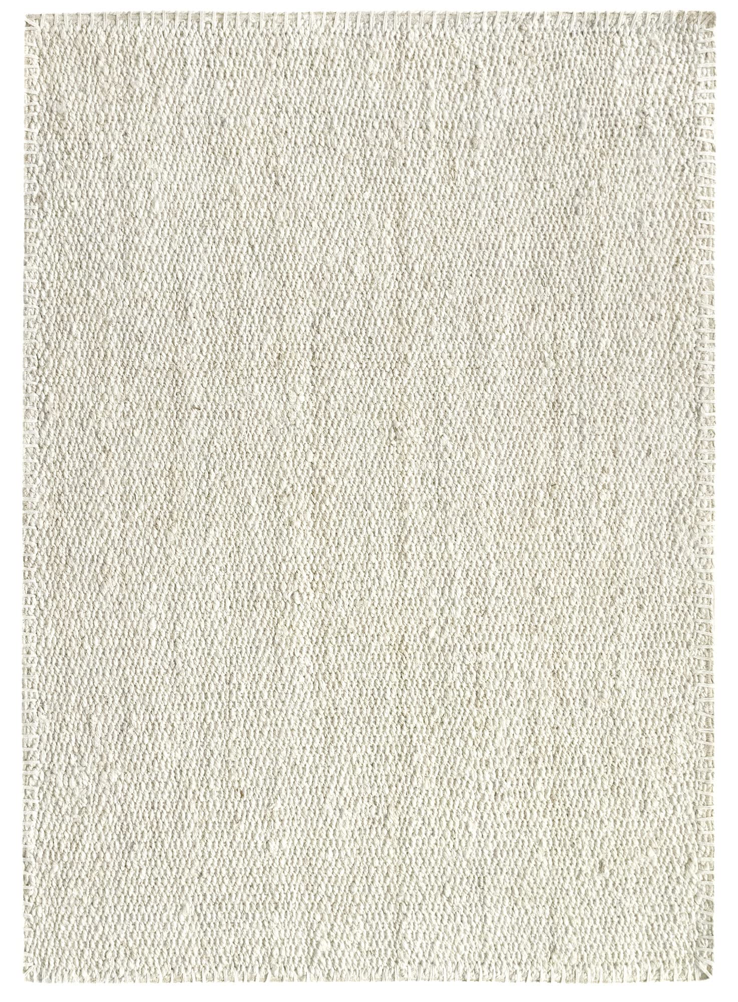 Tapis de jute 170x120 cm blanc Granada naturel tissé main pour salon
