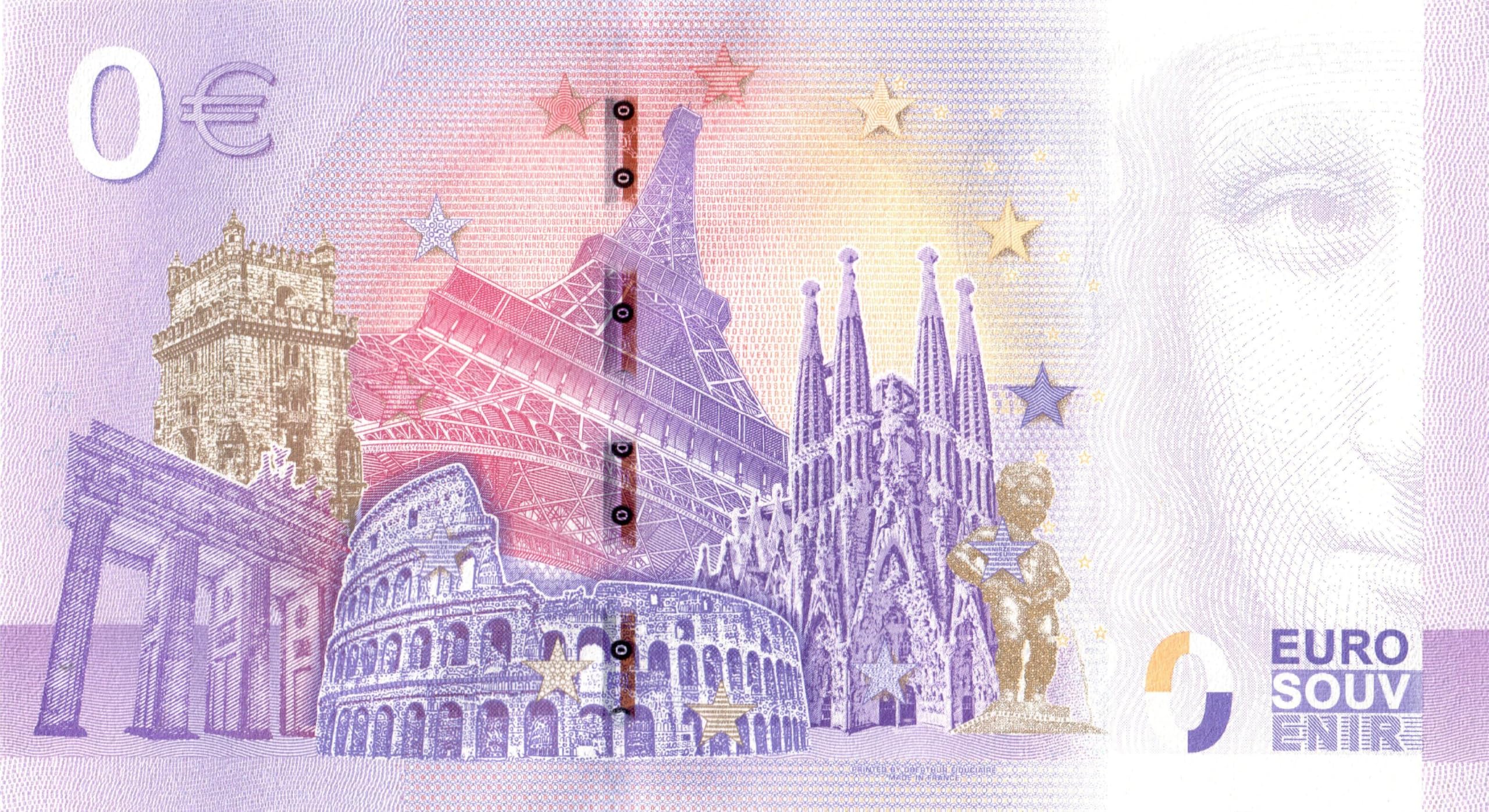 ITALY - VENICE - SOUVENIR 0 EURO NOTE - RIALTO BRIDGE - 2021-1 - SMALL NUMBER 165