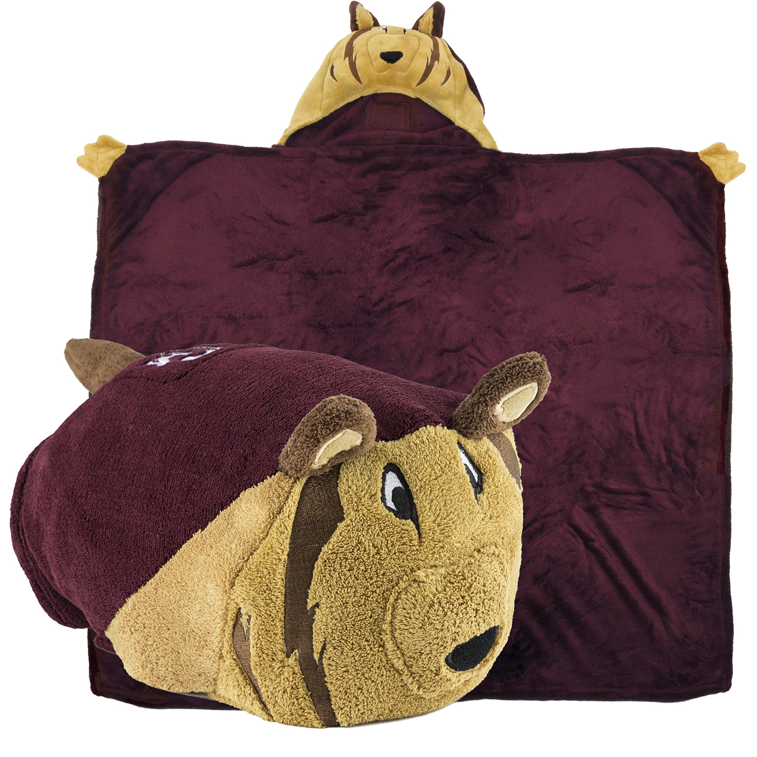 Comfy Critters Stuffed Animal Blanket College Mascot, Texas A&M