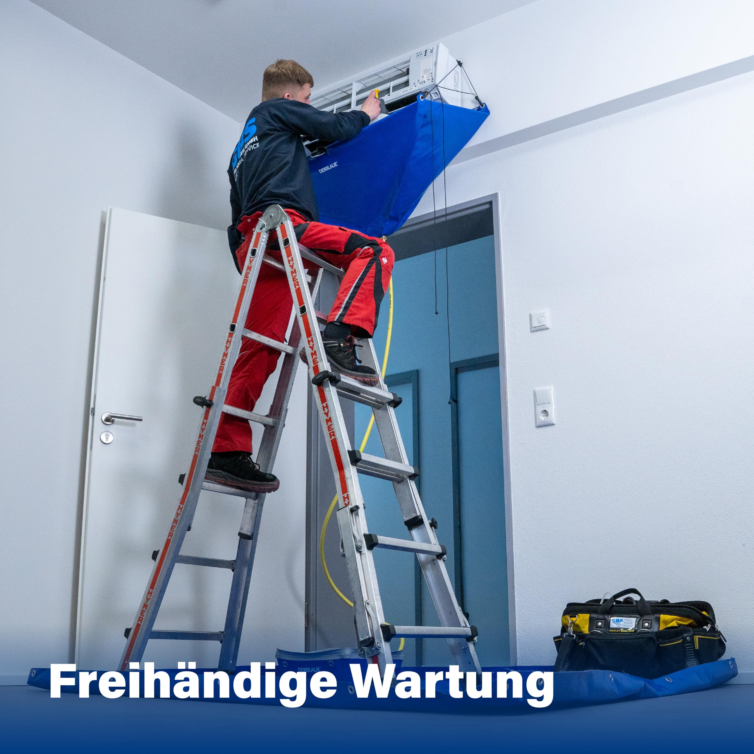 DERBLAUE® Falt-Trichter für Klimaanlagen Service und Wartung an Split-Innengeräten, 105 cm x 52,5 cm